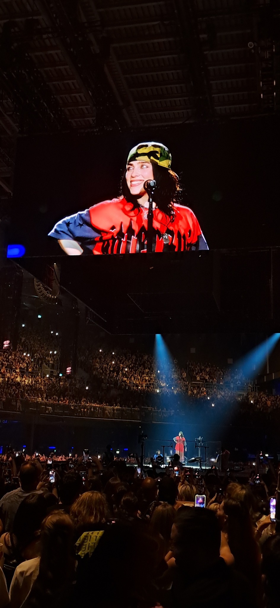 Billie Eilish performing at 3Arena Dublin