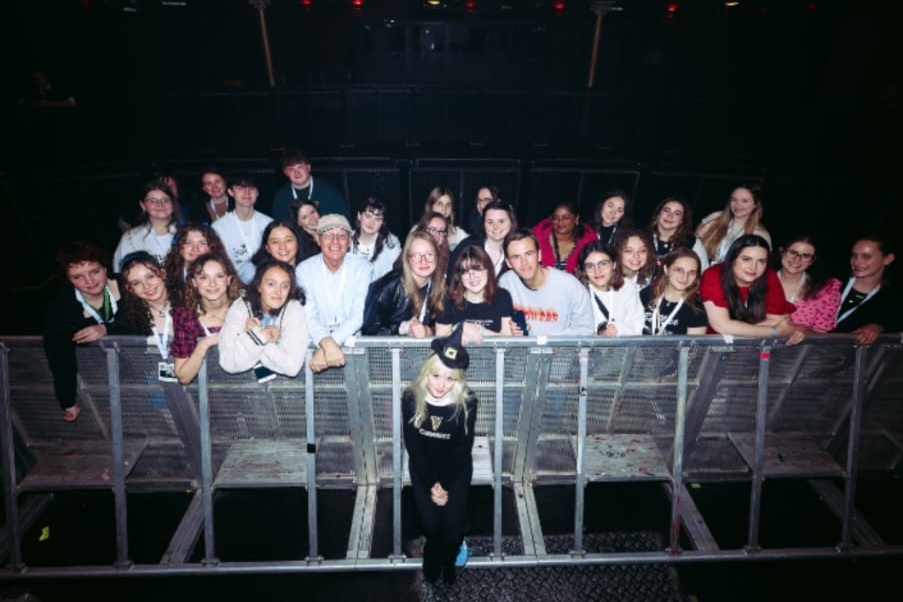 Maeve with the VIP group at the Maisie Peters concert